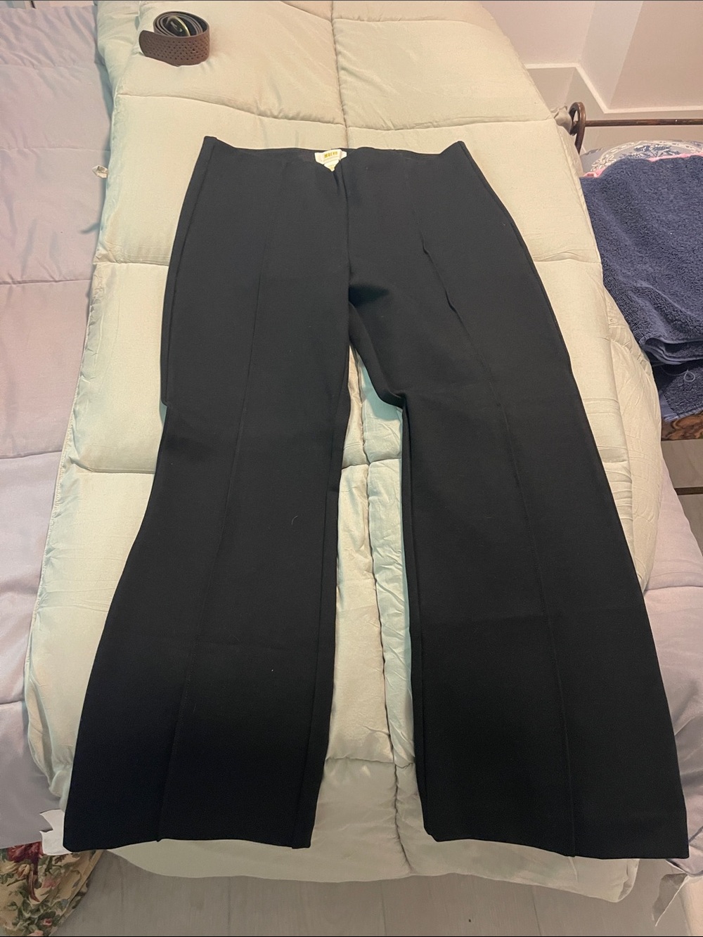 Anthropologie  Maeve Margot Black Wide Leg Trousers
